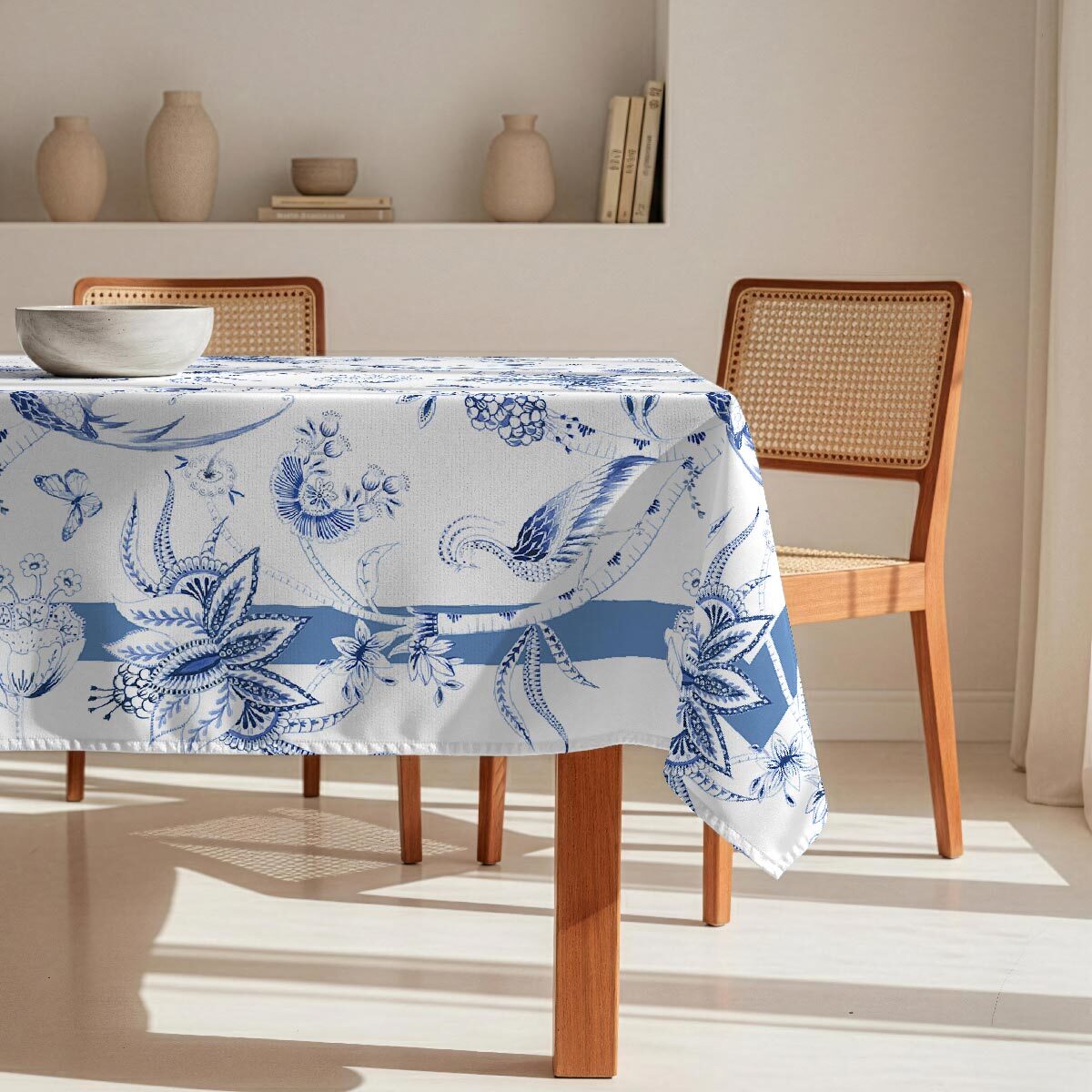 Nappe anti-taches Peacock - 100% coton -