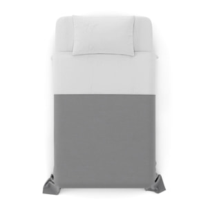 COMPLETO LETTO NATURAL COLOUR MADE IN ITALY COTONE-BIANCO/BIANCO PIAZZA E MEZZA