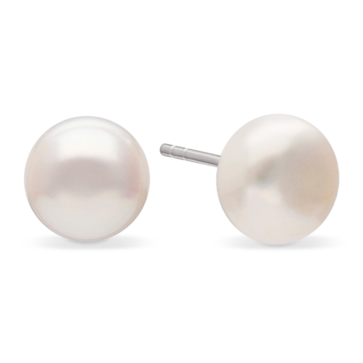 Pendientes Single Pearl Acero
