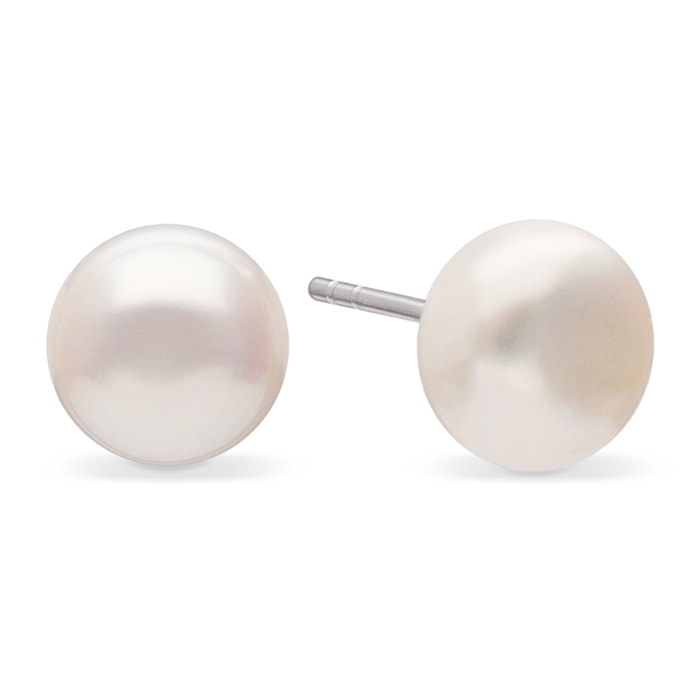 Pendientes Single Pearl Acero