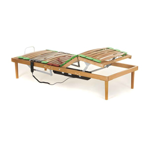 Rete a doghe singola in faggio mod. DynActive alzata testa piedi Motorizzata mis. 120x190 con doghe ammortizzate e basculanti