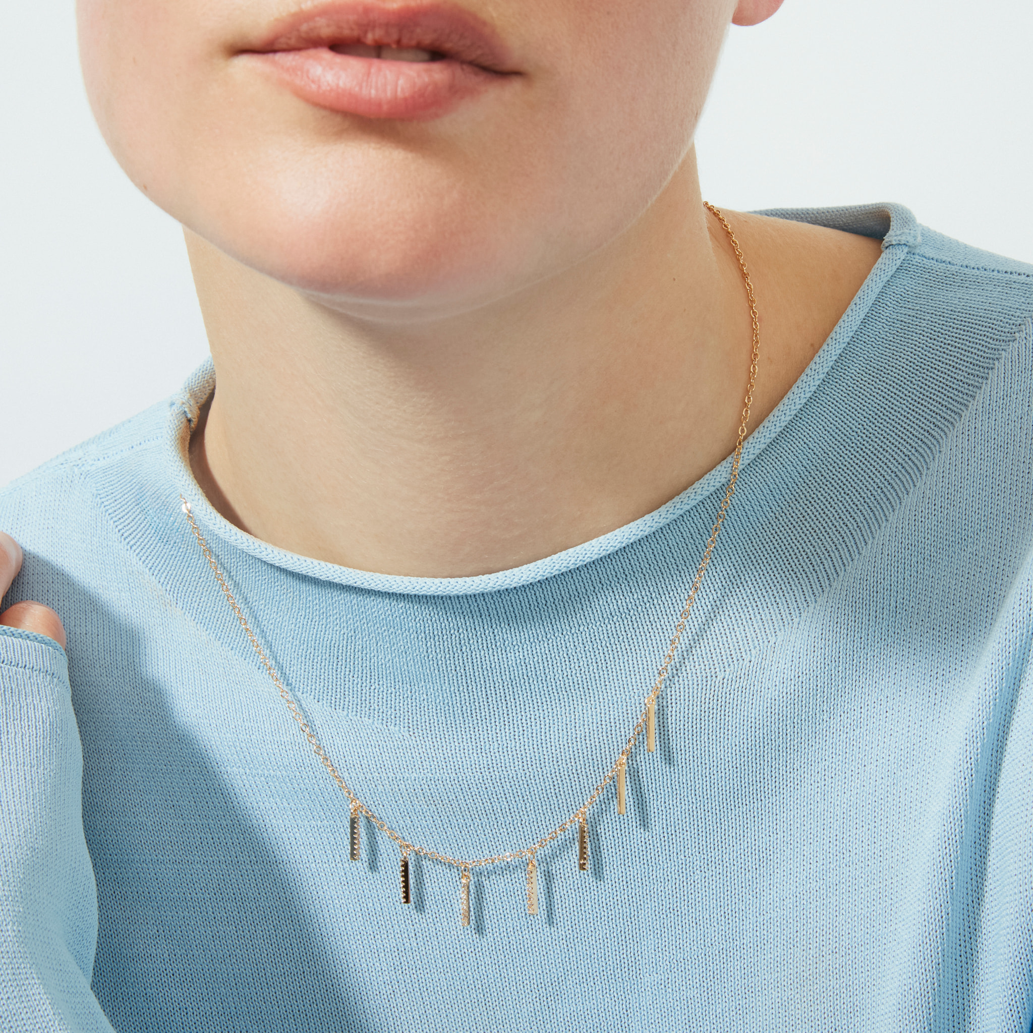 Collar Rambol acabado oro rosa 18k