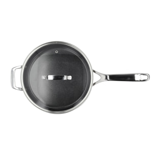 Sauteuse en céramique  avec couvercle en verre 79Nord  D26 cm