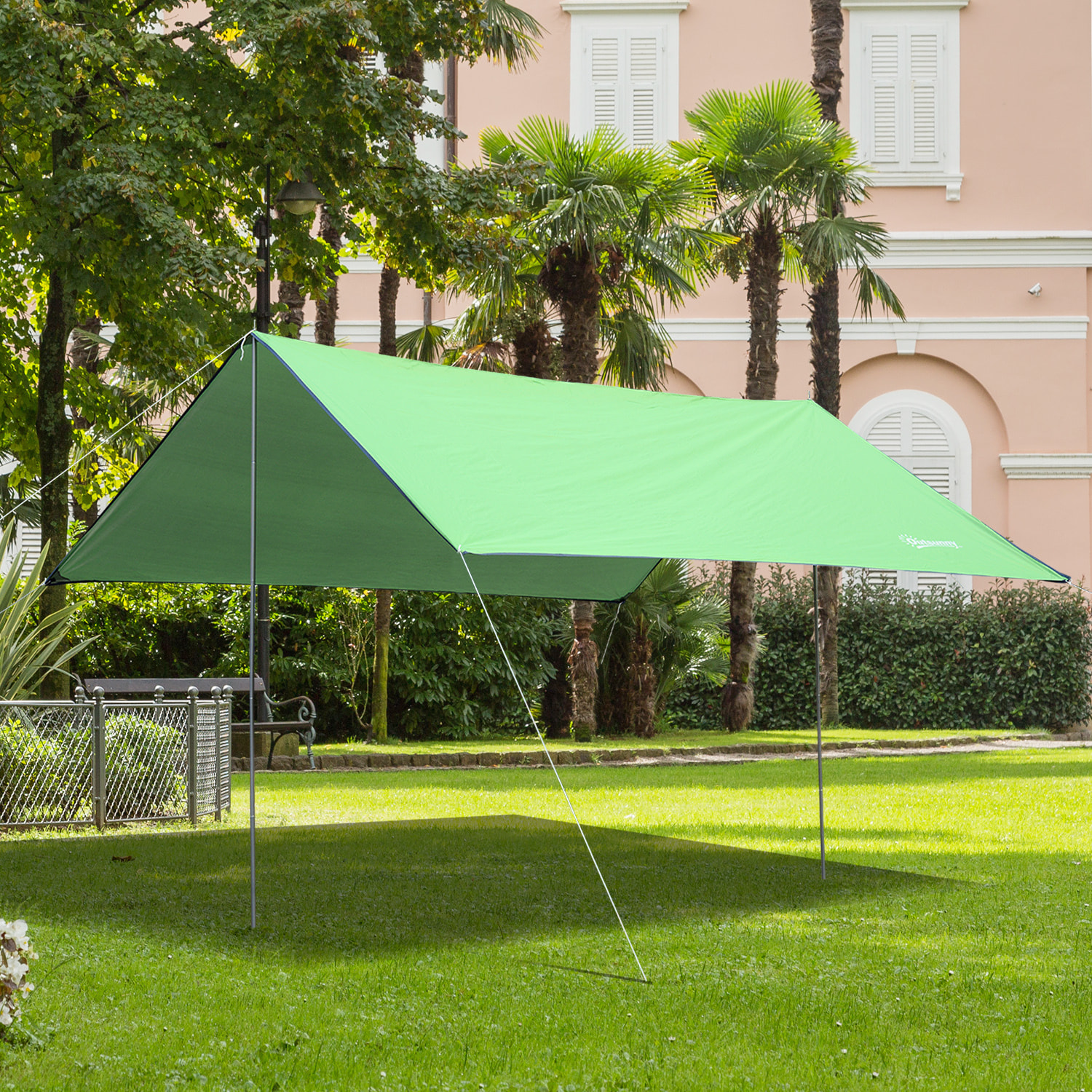 Toldo de Refugio Portátil Protección Solar 3x3 m Verde