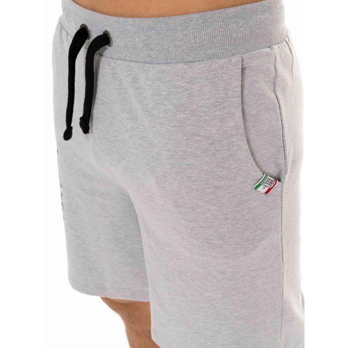 Pantalón corto de hombre con gran logo Leone Basic