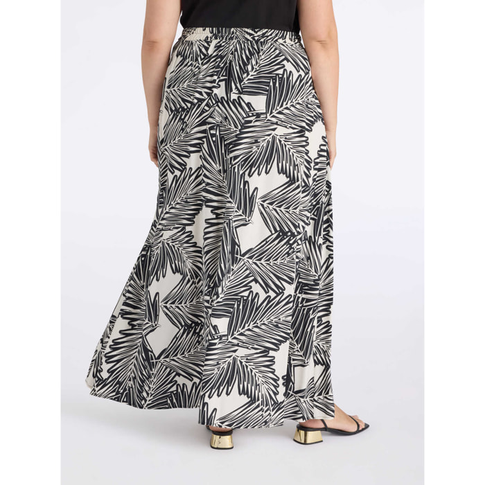 Fiorella Rubino - Falda larga estampada - Negro