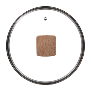 cacerola de ø20cm y 2,4l con tapa en aluminio forjado en color blanco