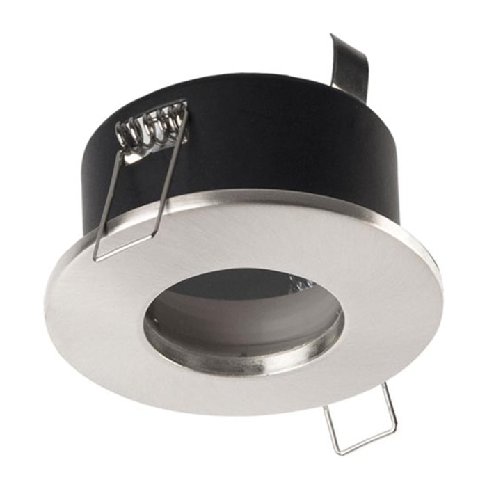 Forlight - Downlight Empotrable IP54 para Baño, Níquel Satinado, Compatible con Bombillas GU10/G5.3 hasta 8W, Diámetro 81 mm, Diseño Compacto y Elegante