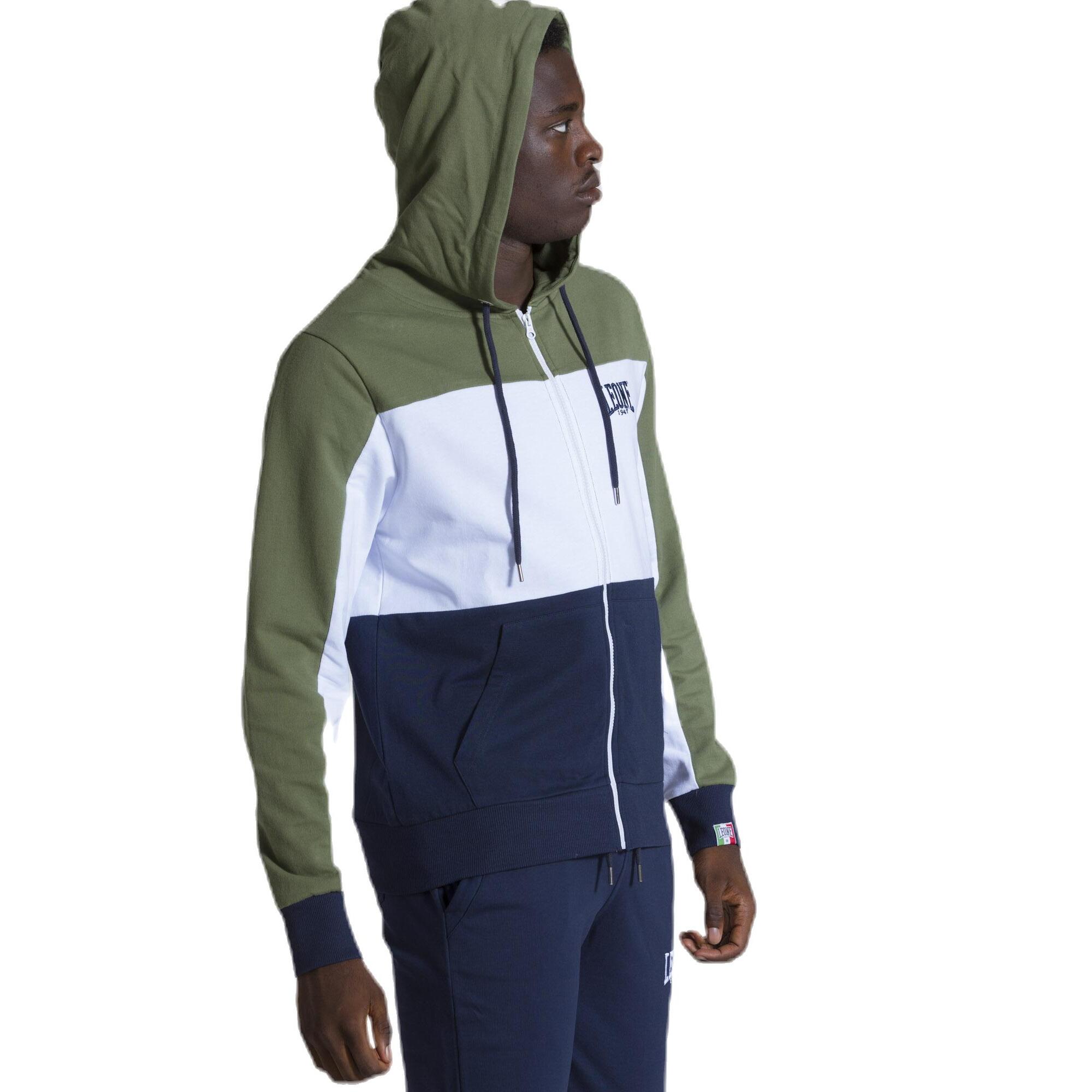 Tuta stripes da uomo composta da Felpe con cappuccio zip e pantalone in Felpe Jumpsuits Set