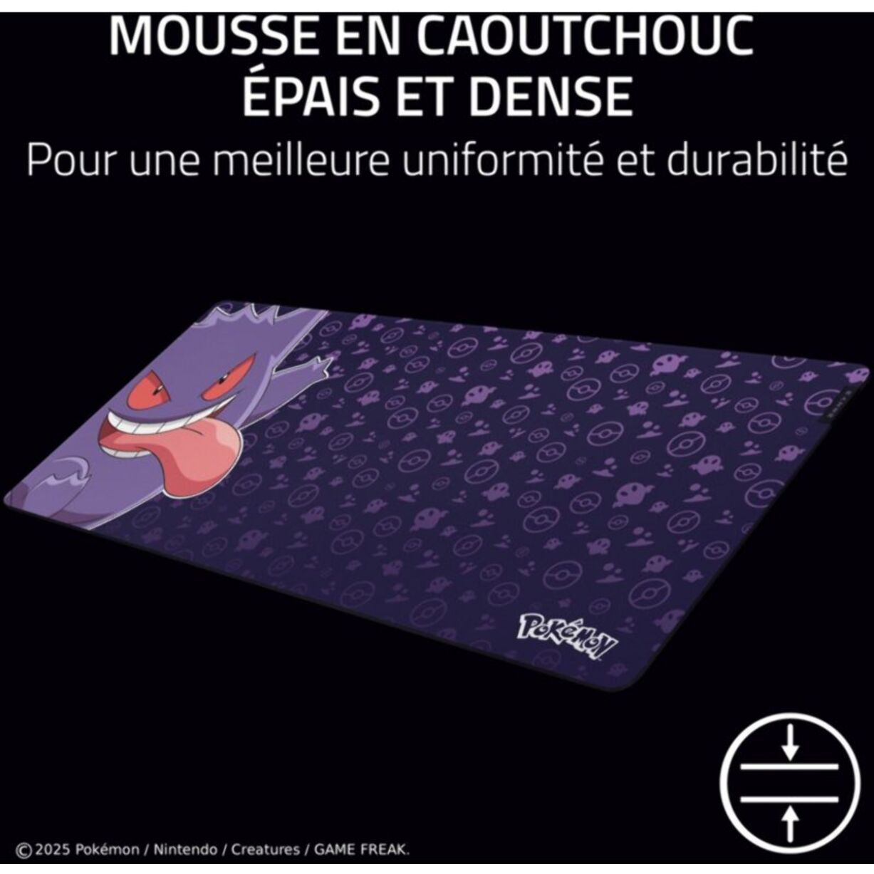 Tapis de souris RAZER GIGANTUS V2 XXL POKEMON GENGAR ED