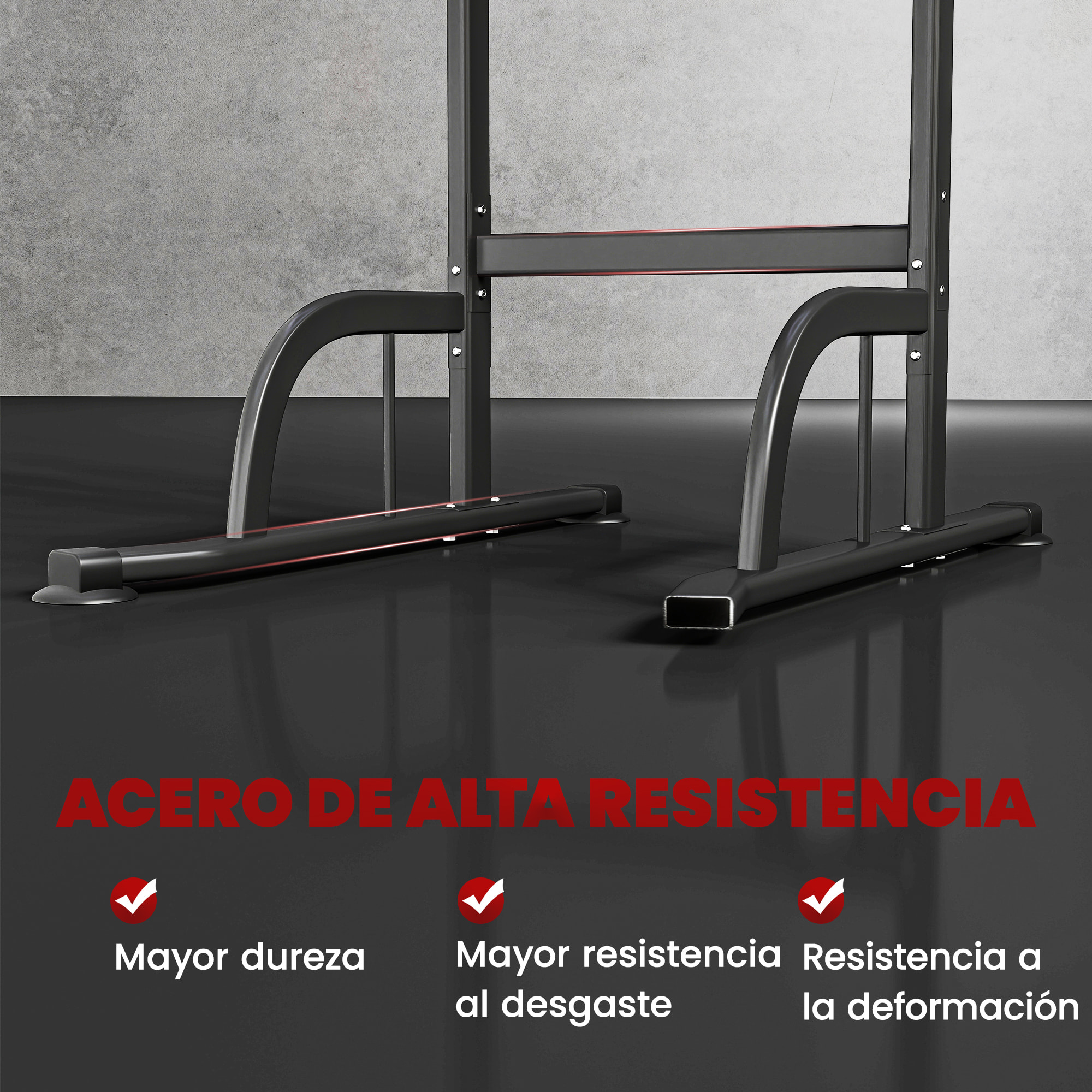 Barra de Dominadas Altura Regulable 180-212 cm, Estación de Fondos Resistente para Gimnasio en Casa, Máquina Dominadas Multifuncional, para Entrenamiento de Fuerza, Carga 120 kg