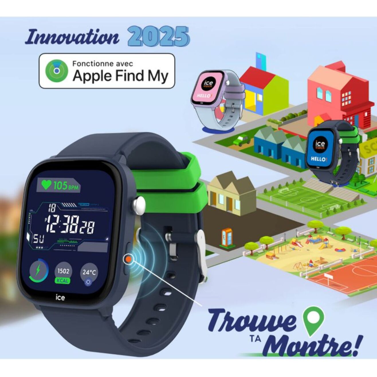 Montre connectée ICEWATCH Ice Smart Junior 3.0 Find My Bleu