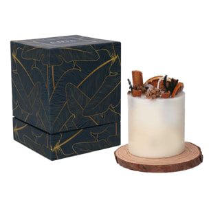 Candela profumata all'arancia cm 13,5x13,5h17