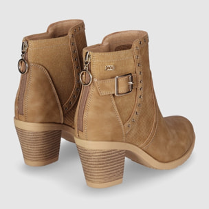 Botines de Piel Sintética - Cuero - Tacón: 6 cm