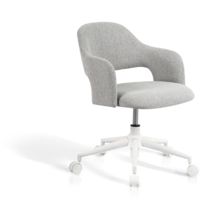 Silla de estudio Mia tela gris 81x58x58 cm