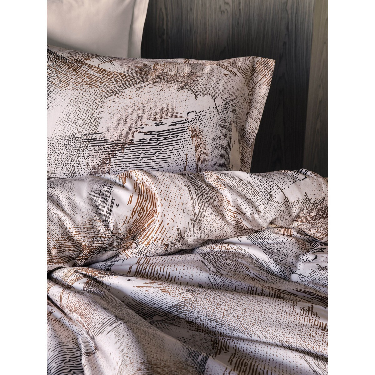 Parure housse de couette et taies oreiller 100% Satin de Coton imprimé