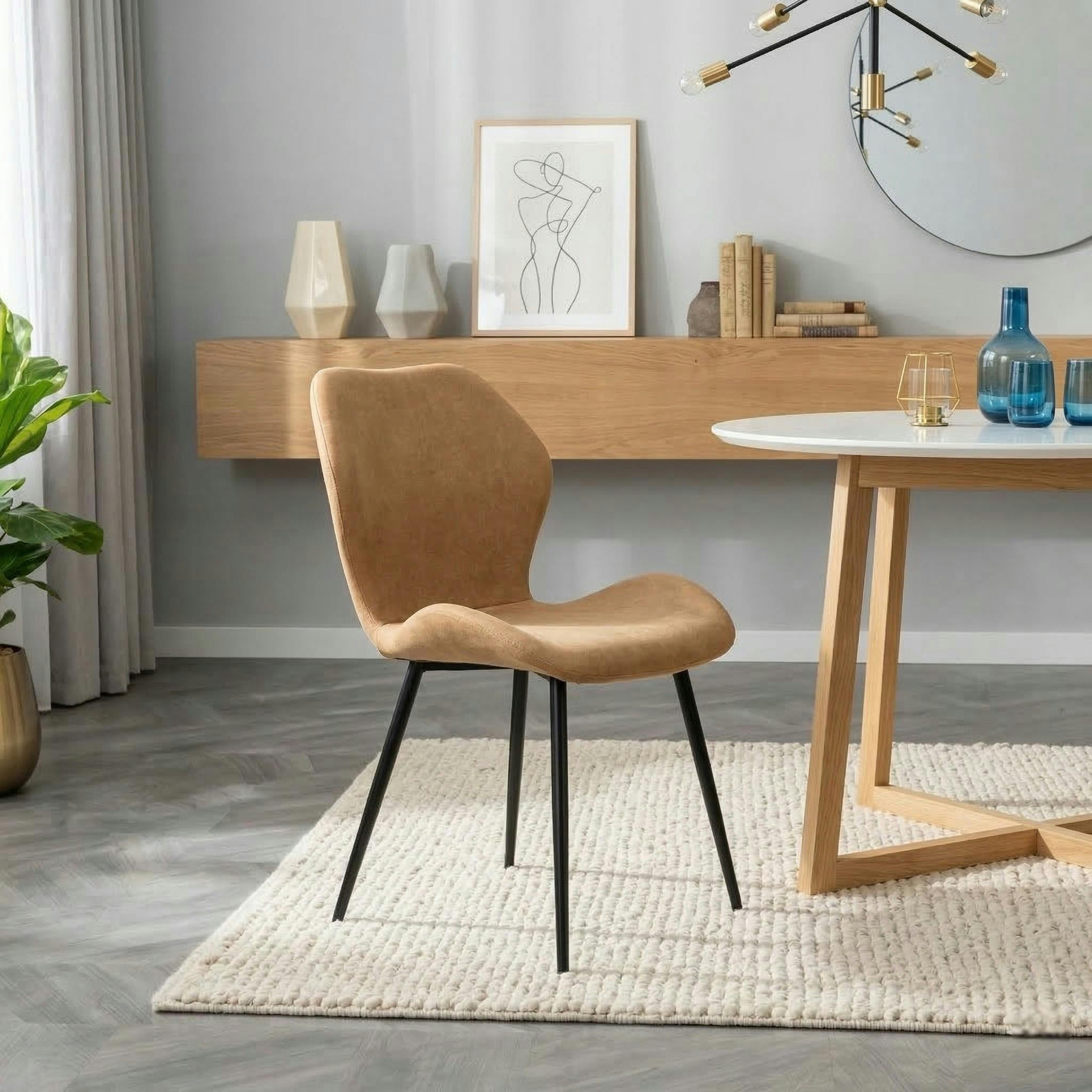 Chaise de salle à manger camel (lot de 2) HAWAI