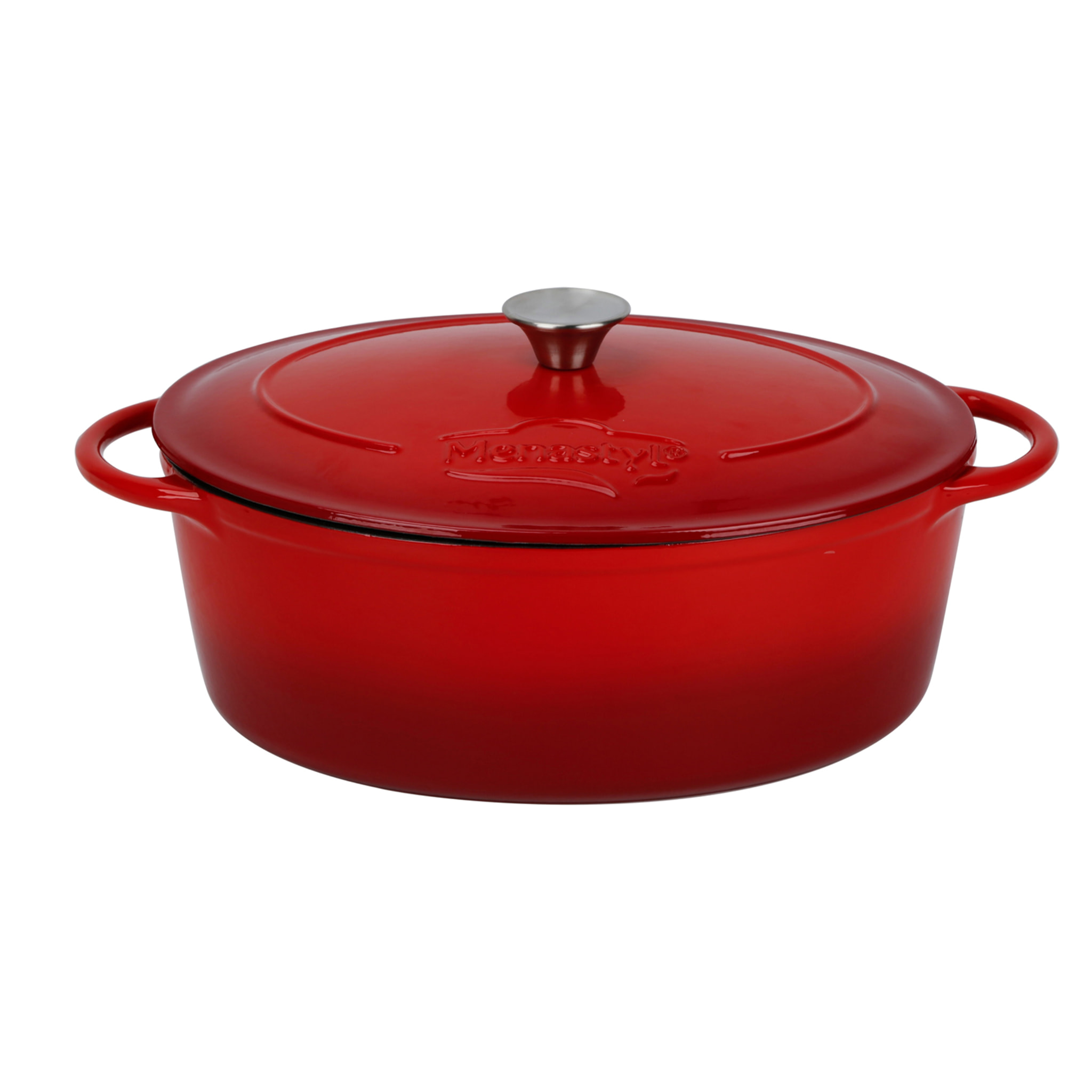 Cocotte ovale 9L en fonte émaillée rouge COLETTE