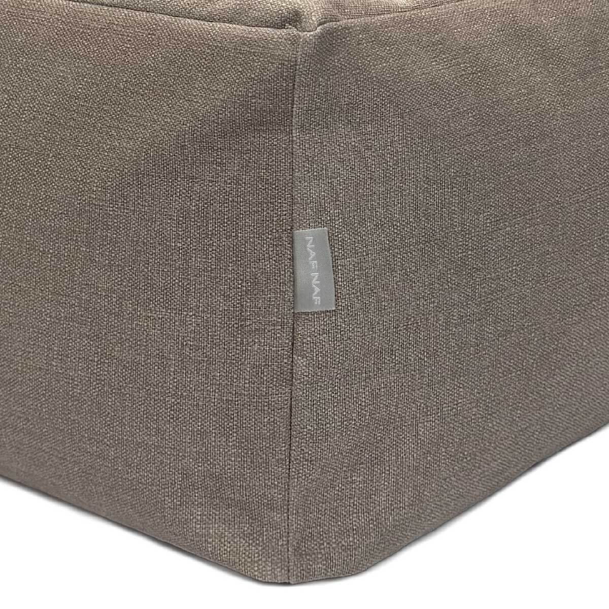 Puff desenfundable PANDA marrón 50x50x25 cm. Disponible en varios colores