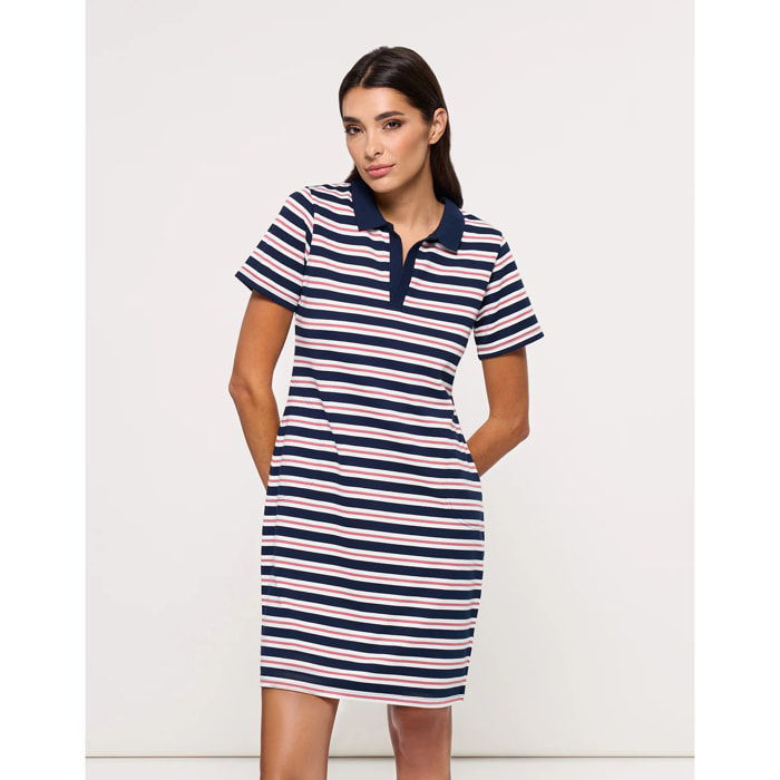 Vestido corto Azul y Rosa - Marinu