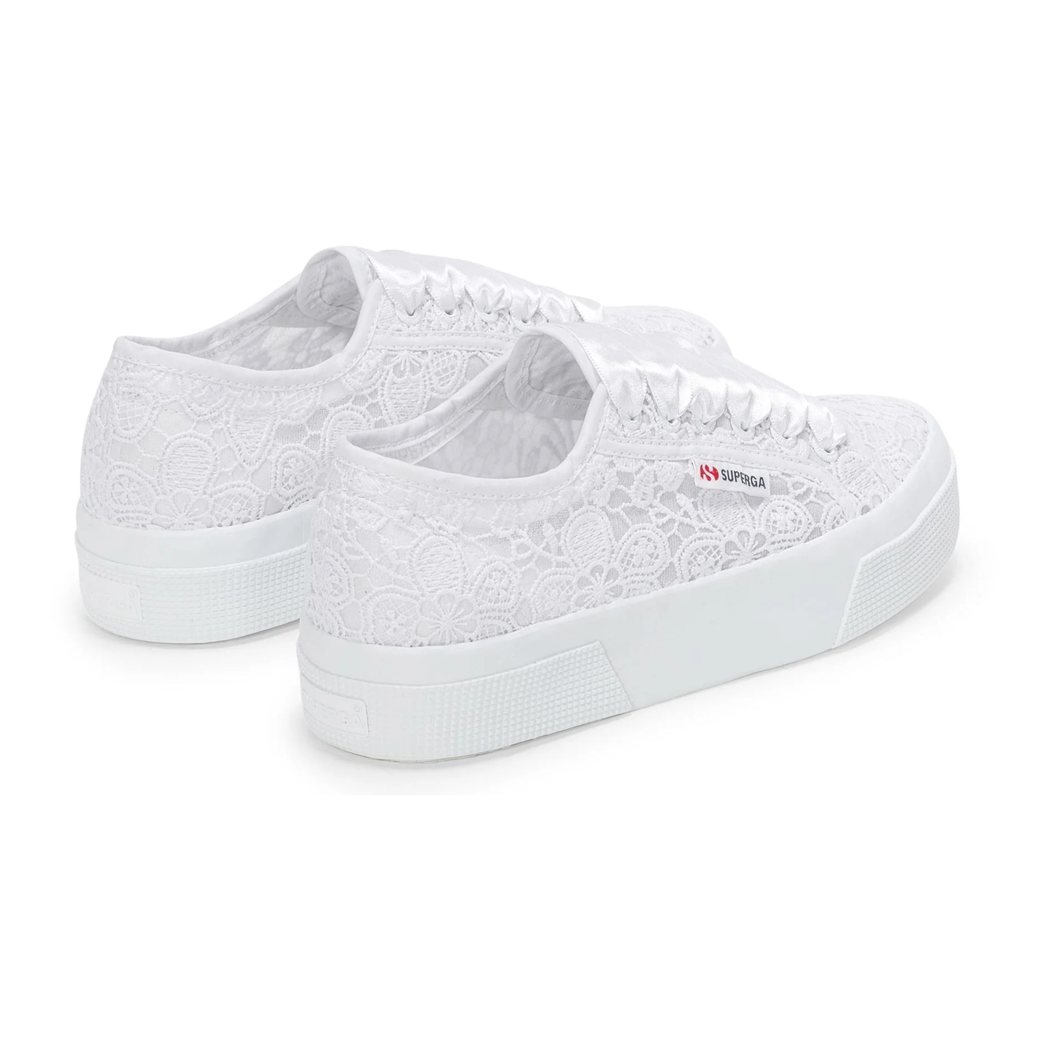 Superga - Zapatos de mujer Mujer Blanco - 2740 Flower Macrame