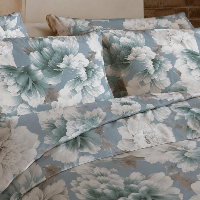 COTONISSIMI Completo Letto Peonys in 100% puro cotone_Matrimoniale