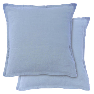 Set de 2 taies d'oreiller unies en lin, PASSION LIN