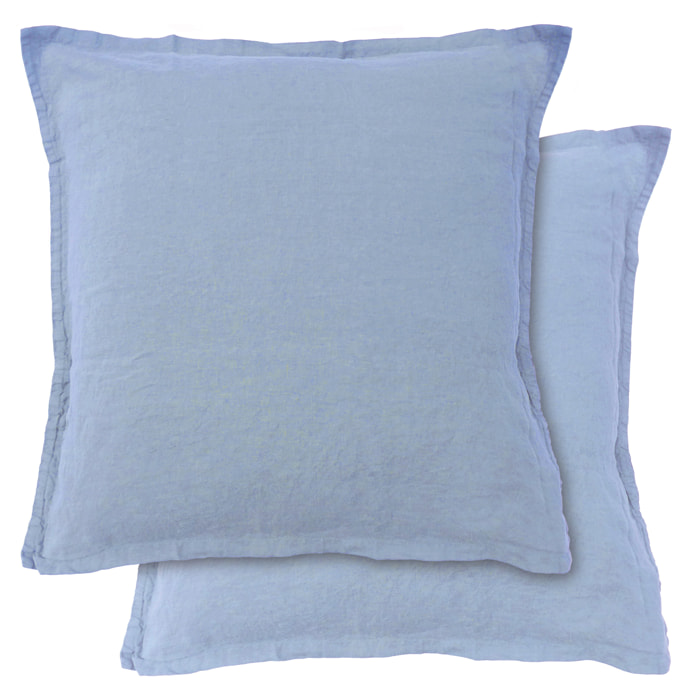 Set de 2 taies d'oreiller unies en lin, PASSION LIN