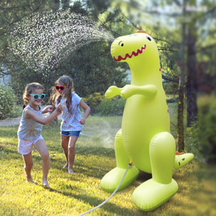 Dinosaurio T-Rex gigante inflable con aspersor de agua. 180x130cm.