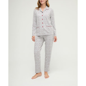 Pijama mujer vigore estampado abierto