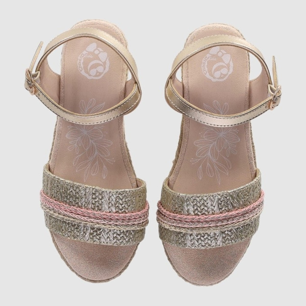 Sandalias de Piel Sintética - Platino - Tacón: 4 cm