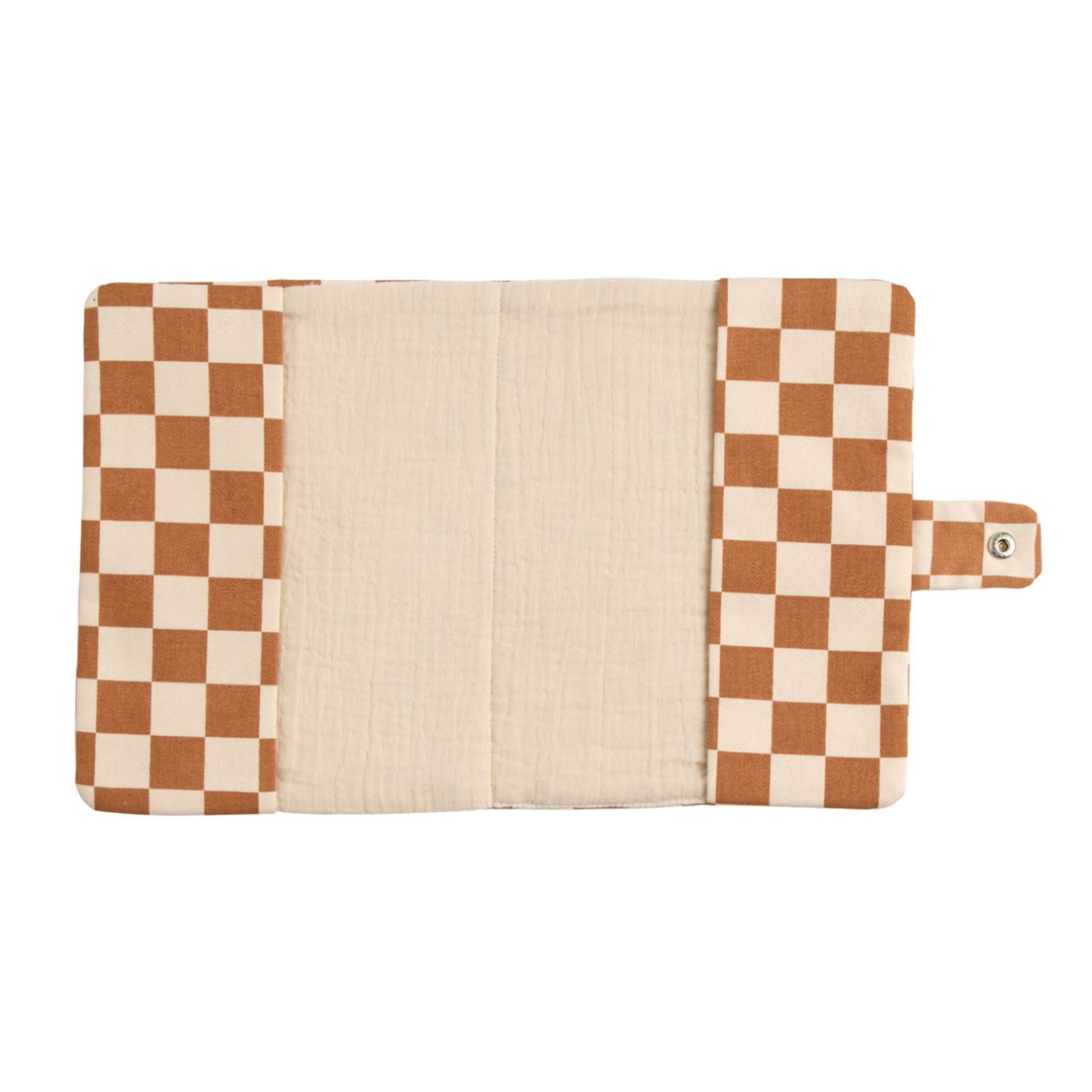 Protège carnet de santé damier en coton
