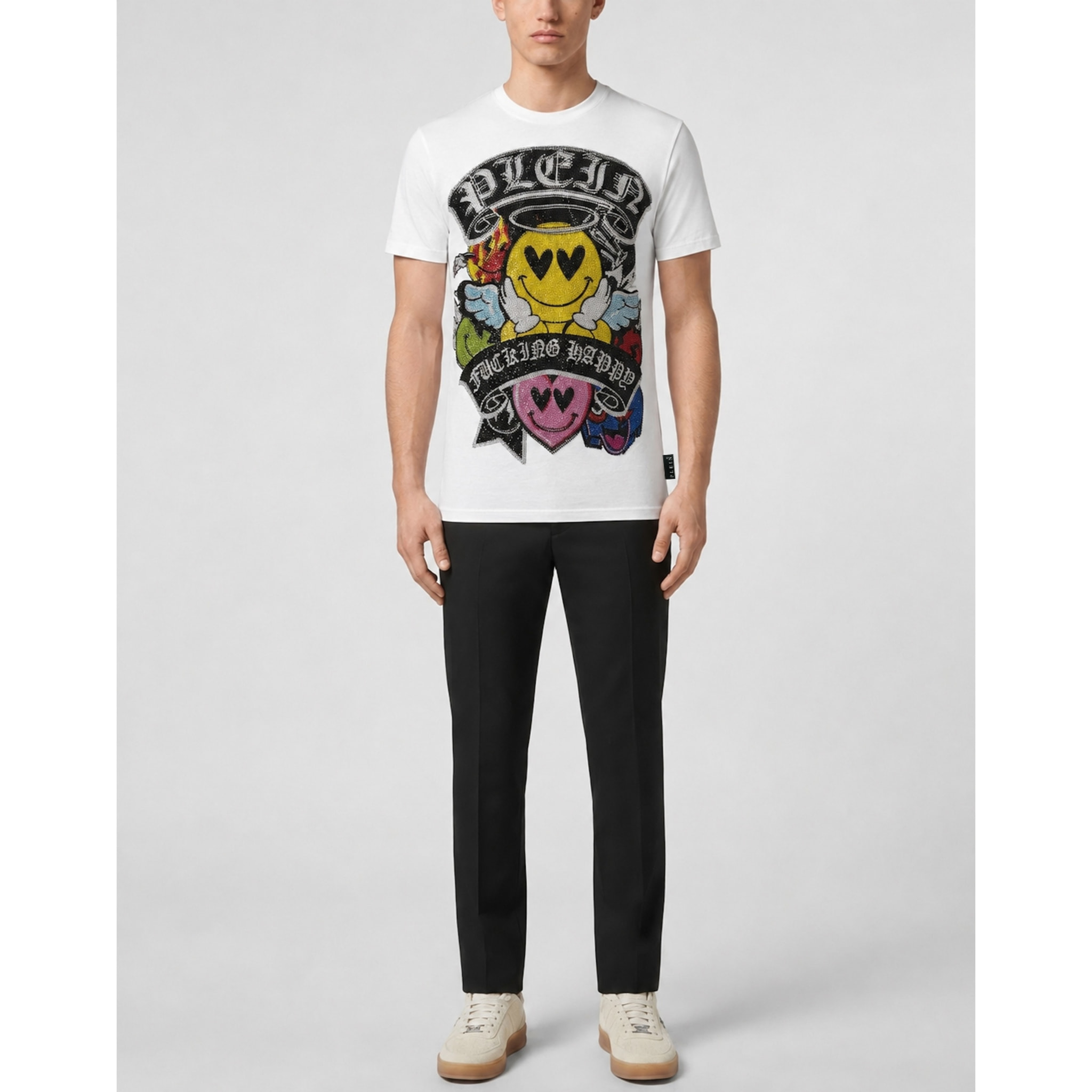 PHILIPP PLEIN T-shirt girocollo a maniche corte SMILE