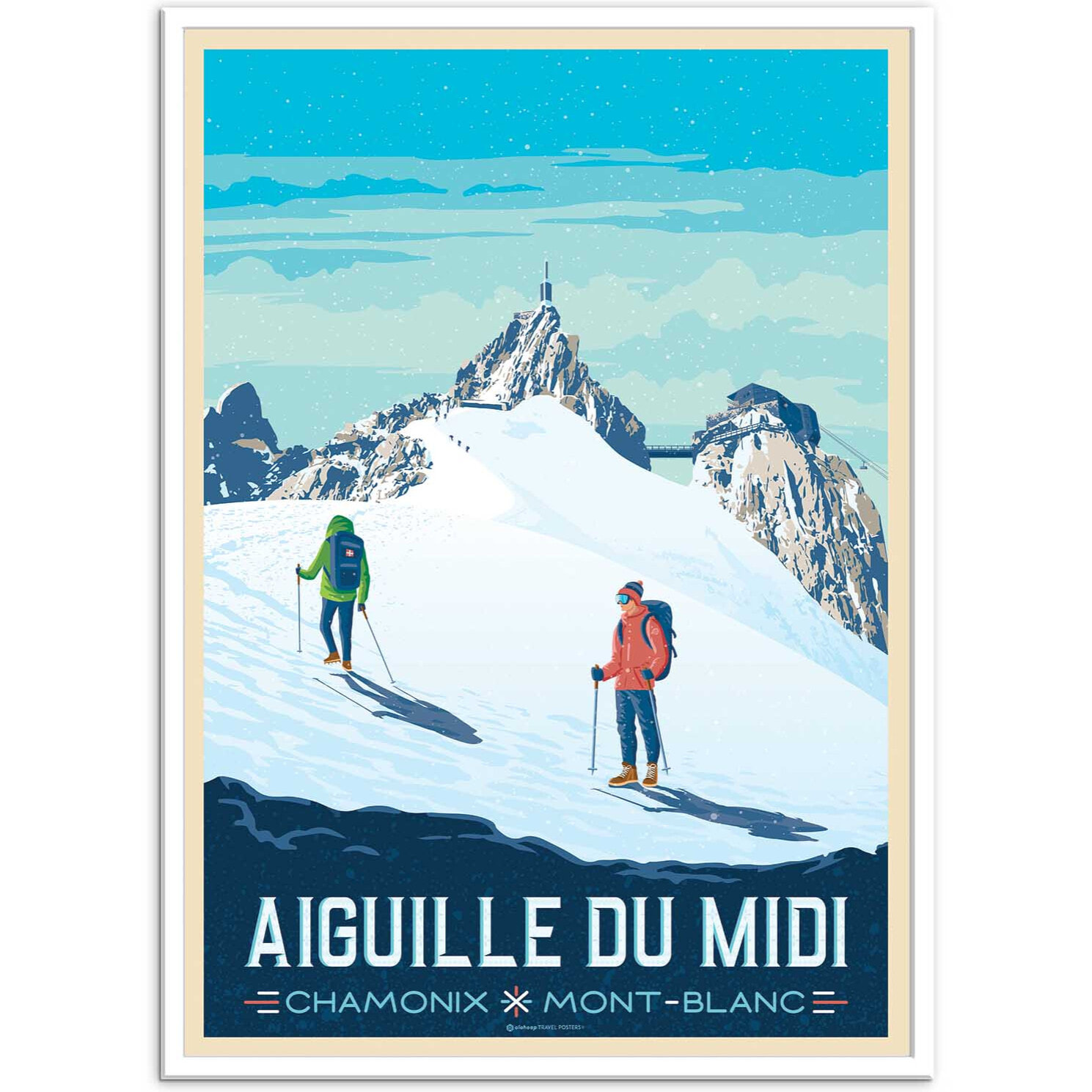 Affiche - Aiguille du Midi Chamonix Mont-Blanc - Olahoop Travel Posters