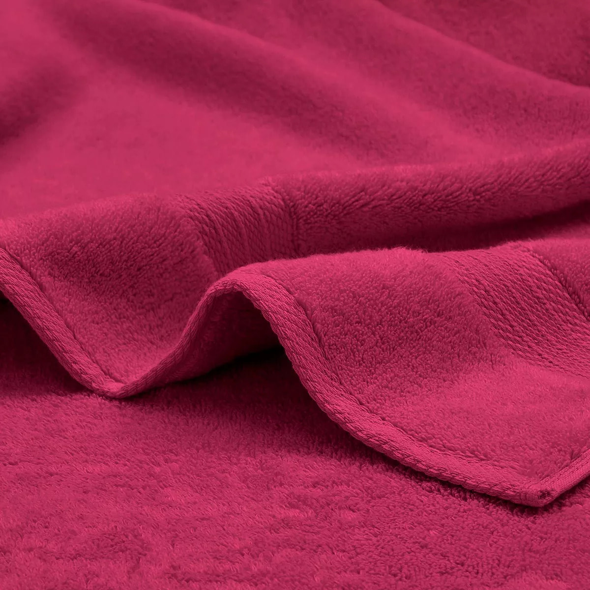 Carre pur coton 550 g/m² uni rose Elea fuchsia
