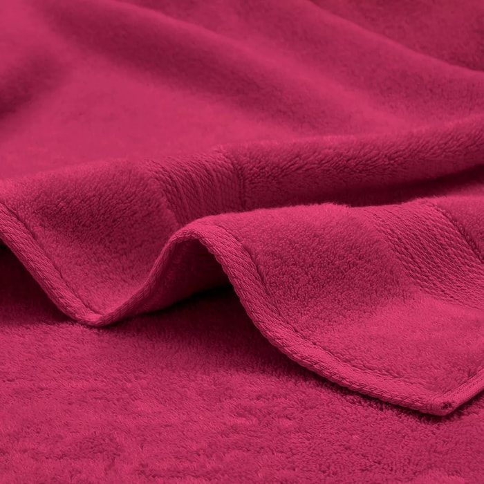 Carre pur coton 550 g/m² uni rose Elea fuchsia