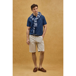 Polo indaco regular fit in tessuto jersey con ricamo Rigby Go