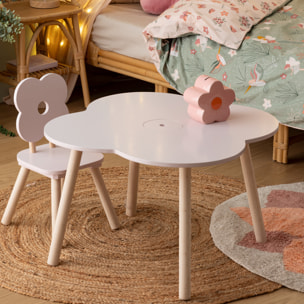 Table enfant "Ally" rose 51x51x40cm