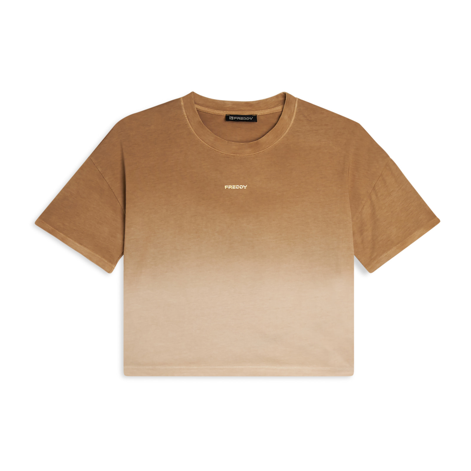 T-shirt girocollo corta in jersey dégradé