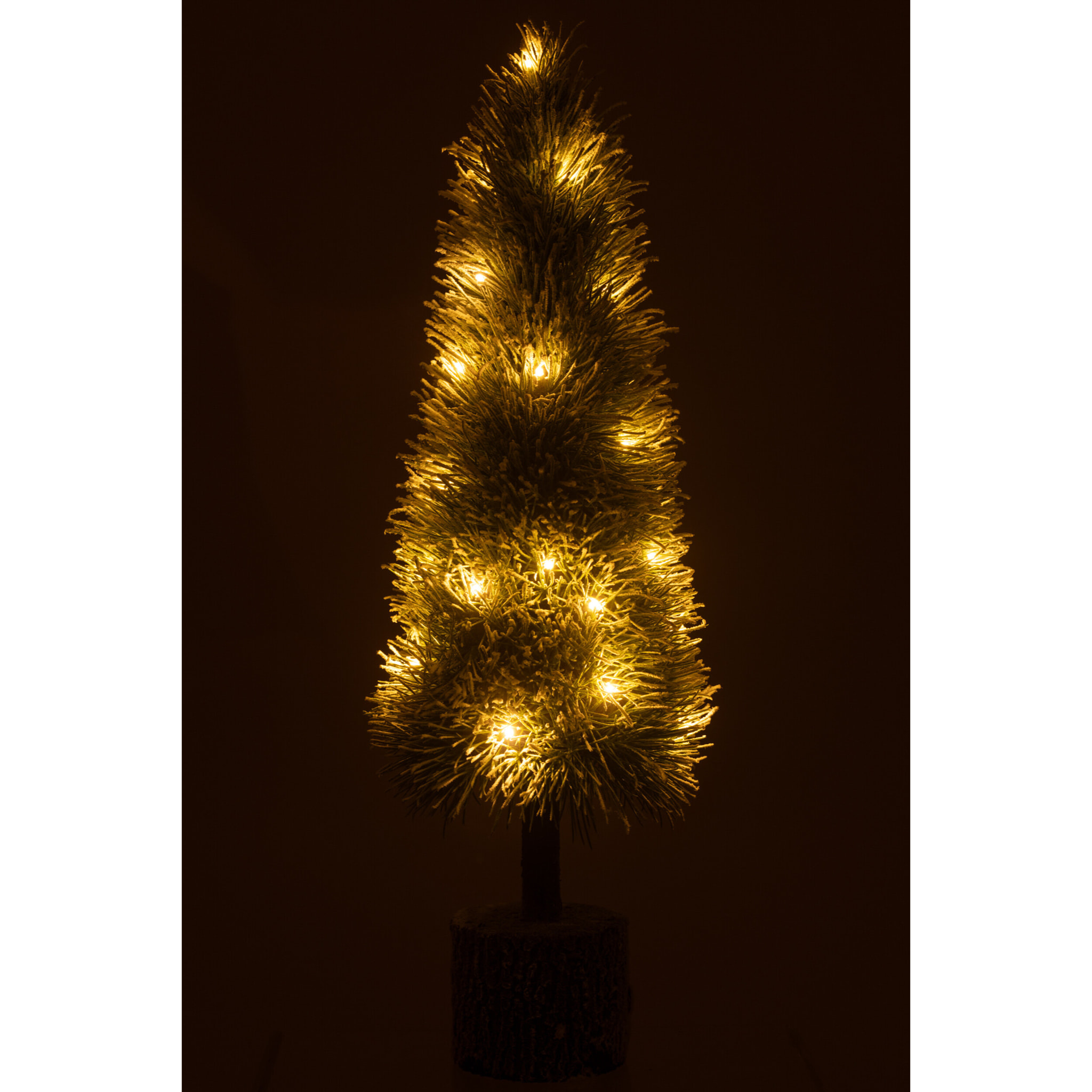 J-Line décoration Sapin De Noël Neige - plastique - vert - large - LED
