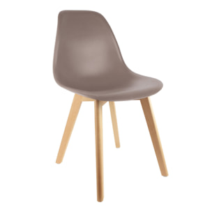 CHAISE SCANDINAVE COQUE PP TAUPE
