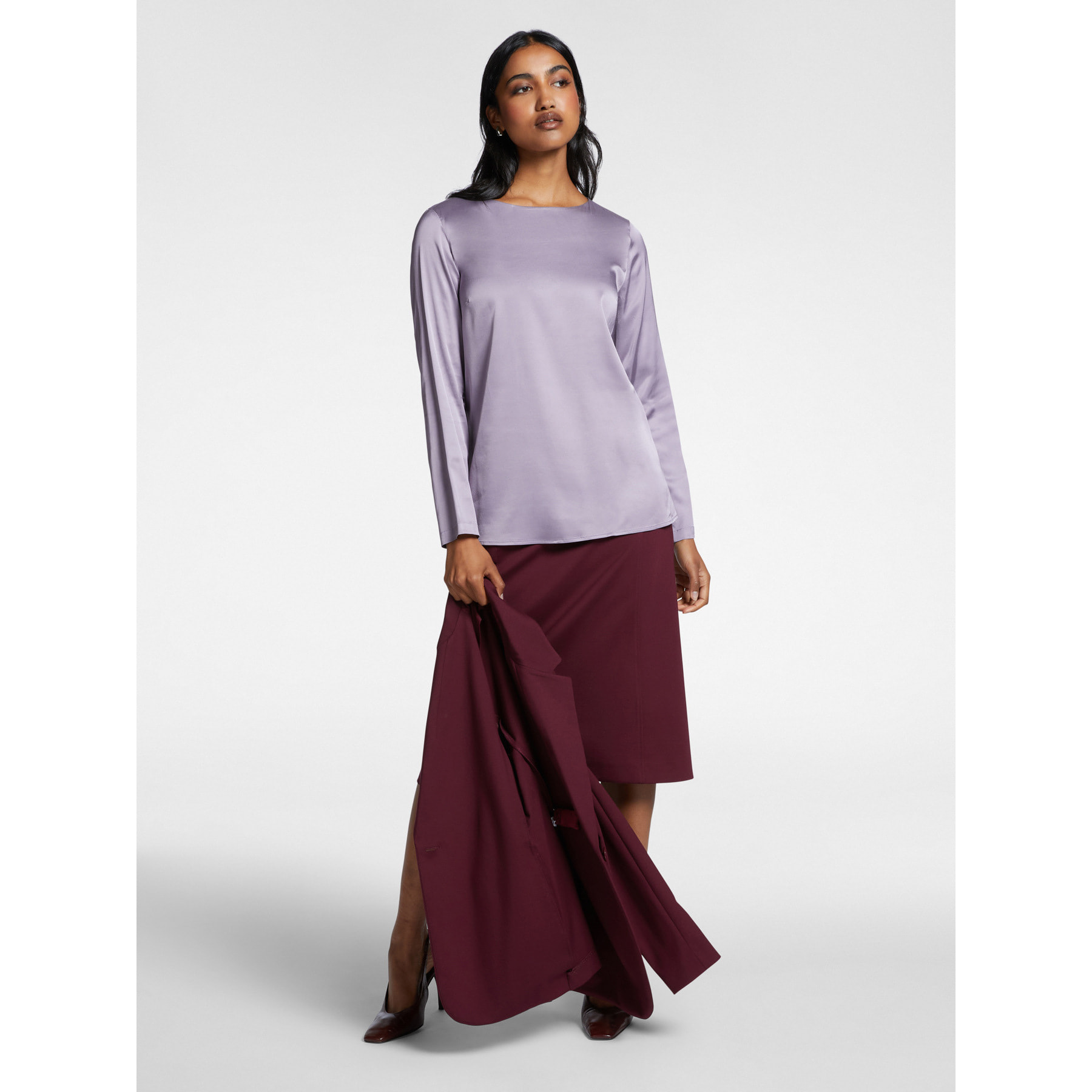 Elena Mirò - Blusa in viscosa LENZING™ ECOVERO™ - Viola