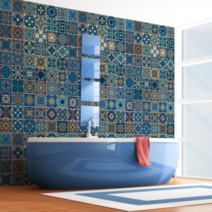 Stickers muraux - Sticker Mural Carrelage adhésif Cuisine Salle de Bain - 60 STICKERS CARRELAGES AZULEJOS CECILIANO