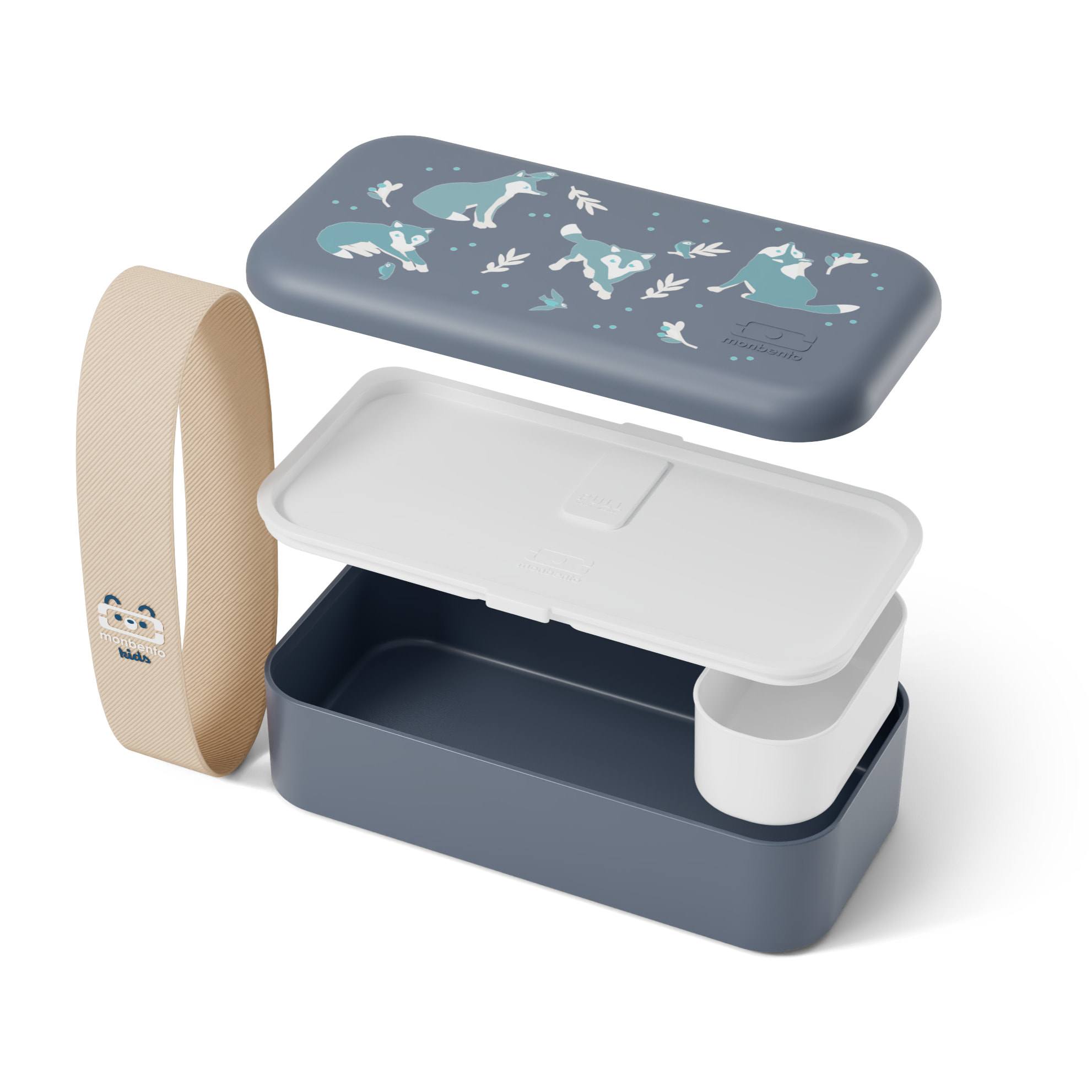 Lunch box enfant  Foodie 500ml Made in France Bleu Wolf