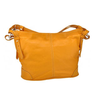 Borse Donna colore Giallo-in pelle Made in Italy 34x24x12cm