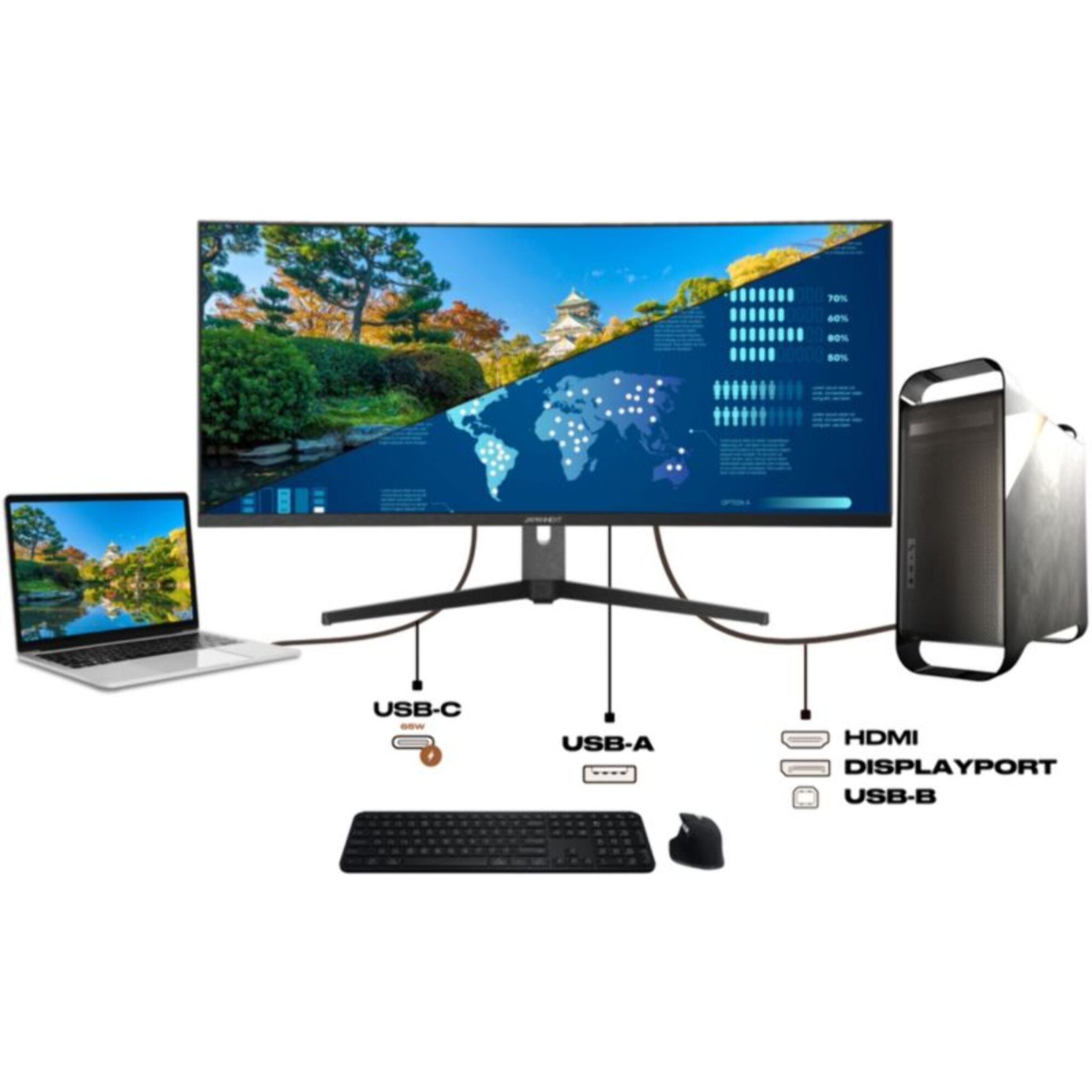 Ecran PC JAPANNEXT IPSC375UWQHDPR-H-C65W Incurvé 38''