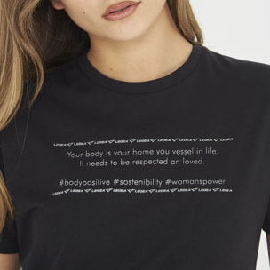 T-shirt in cotone da ginnastica GAMINEDE nera