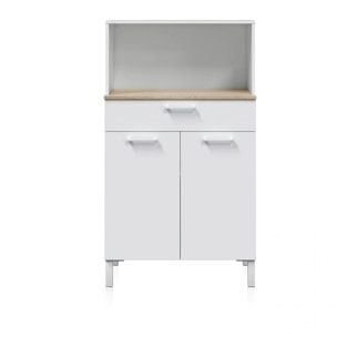 Alacena cocina Colin 2 Puertas Blanco Artik (Blanco Mate) - Roble Canadian
