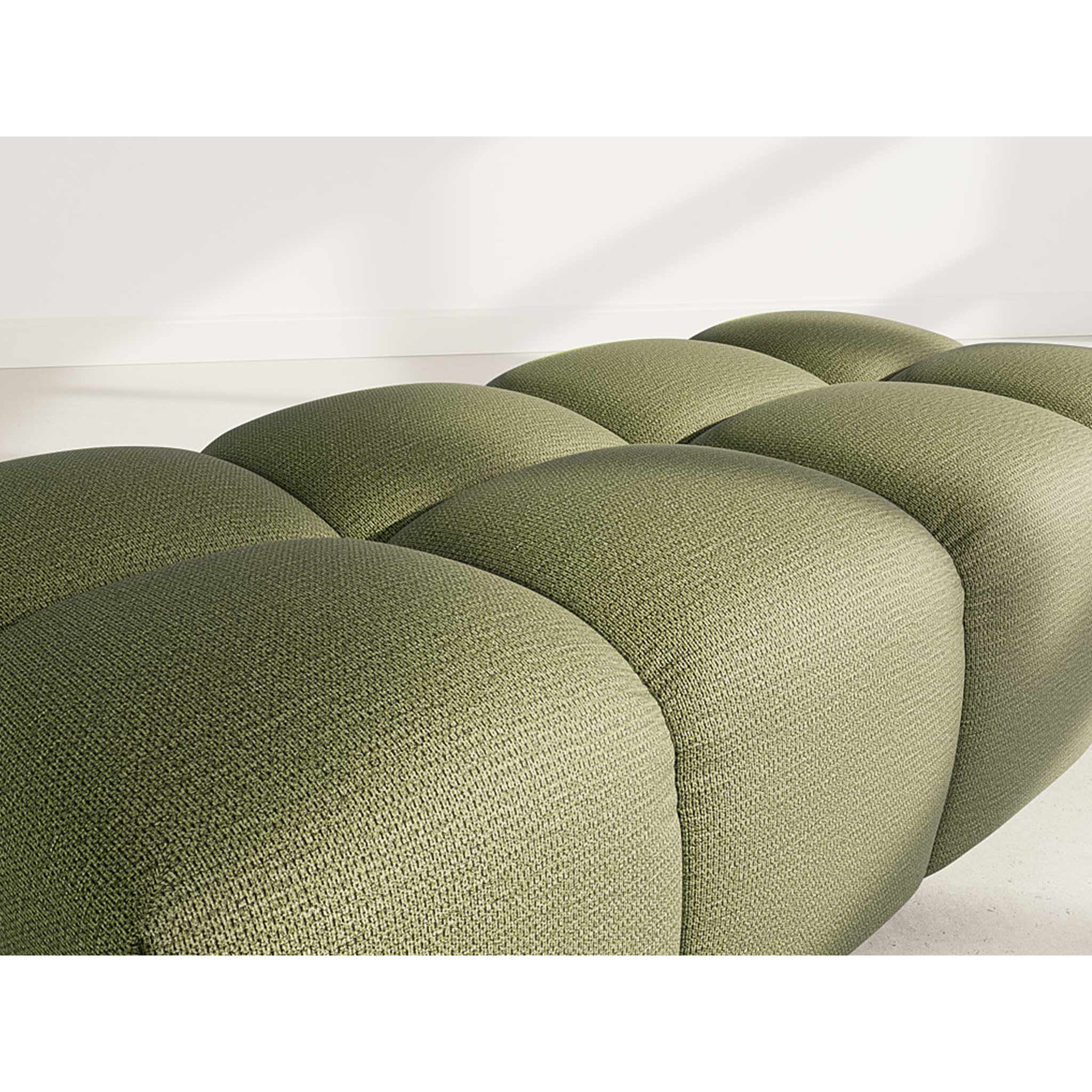 Adelaide - pouf en tissu texturé - Vert