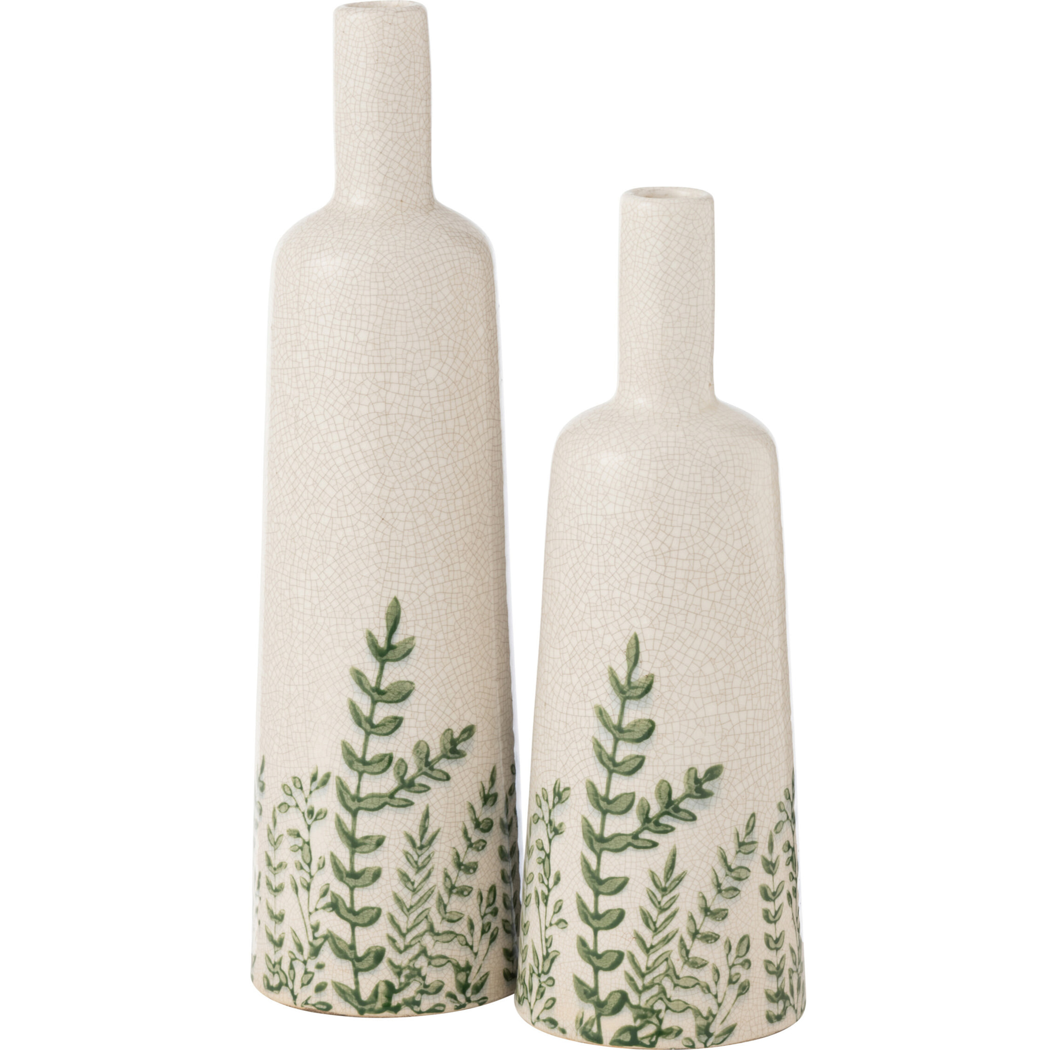 J-Line vase Ferny Bouteille - vert/blanc - large